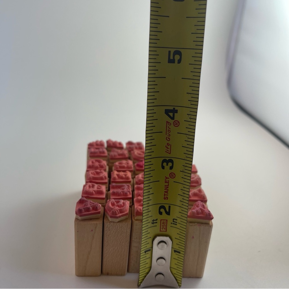 Rubber Alphabet Upper Case Stamps Set of 30 - Picture 11 of 12